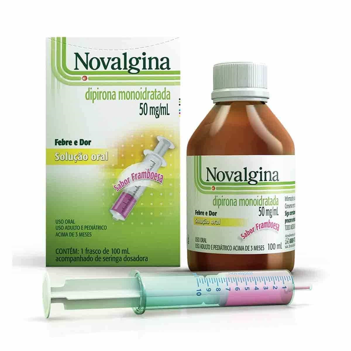 Novalgina Solu O Oral Sabor Framboesa Seringa Dosadora Ml Na