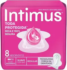 Absorvente Intimus Tripla Proteção Suave com Abas - 8 unidades