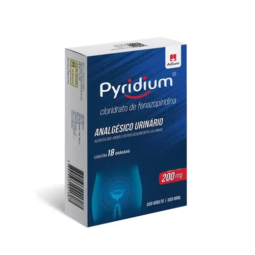 Pyridium Fenazopiridina 200mg 18 Drágeas