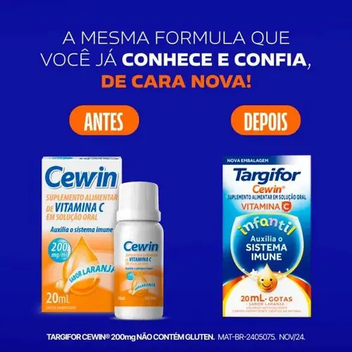 Vitamina C Targifor Cewin 200mg/ml Gotas com 20ml