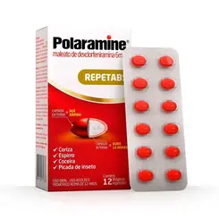 Polaramine Repetabs Maleato de Dexclorfeniramina  6mg  12 Comprimidos