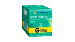 Acetilcisteína 100mg Granulado Sabor Laranja 16 Envelopes Eurofarma Genérico