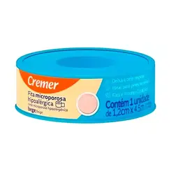 Fita Microporosa Cremer Bege 1.2cm X 4.5m