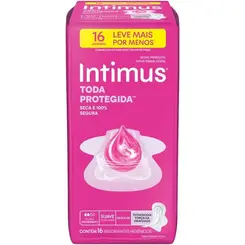 Absorvente Intimus Toda Protegida Suave Com Abas - 16 un