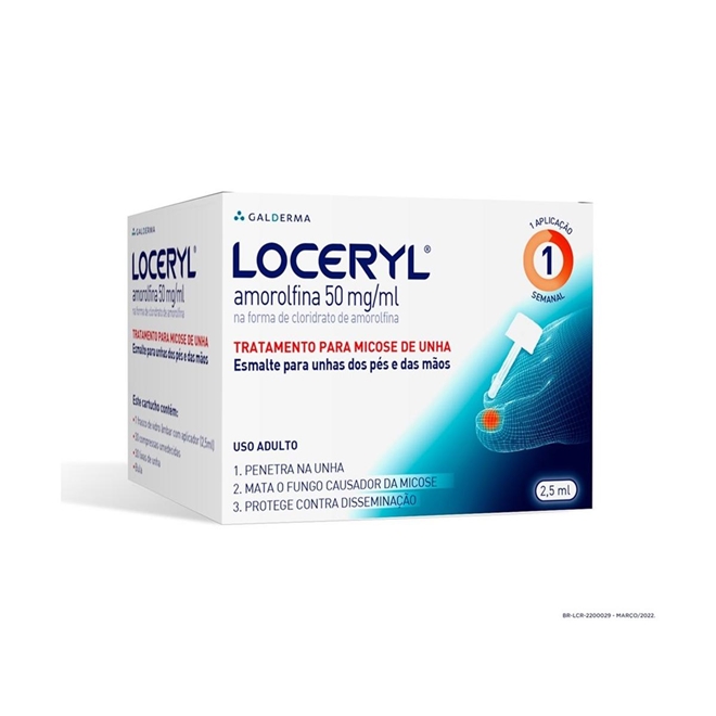 Loceryl Esmalte - Tratamento eficaz para micoses nas unhas - 2,5ml