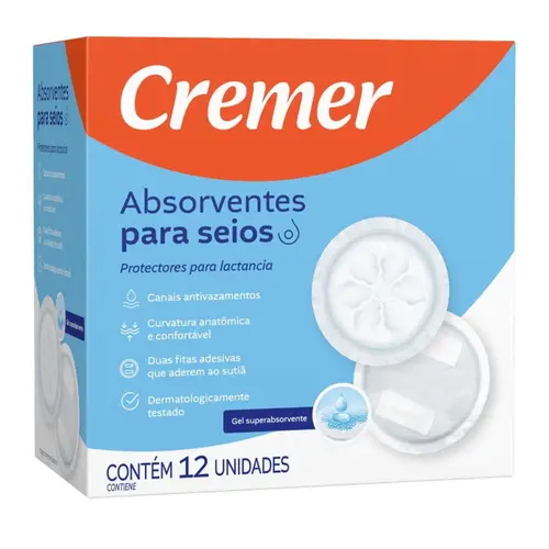 Absorvente Para Seios Cremer 12 Unidades