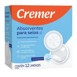 Absorvente Para Seios Cremer 12 Unidades
