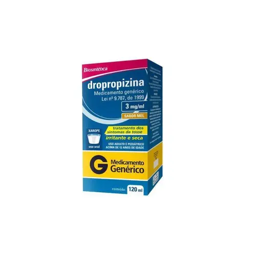 Dropropizina 3,0mg/ml Xarope 120ml Biosintética Genérico