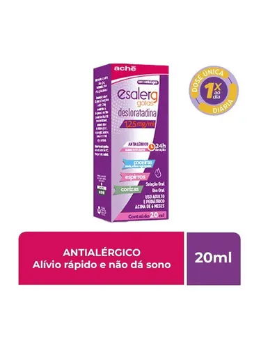 Esalerg Desloratadina 1,25mg/ml Solução Em Gotas 20ml