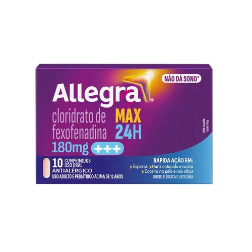 Allegra Fexofenadina 180mg 10 Comprimidos