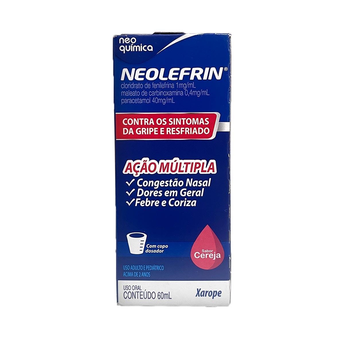 NEOLEFRIN XAROPE COM 60ML SABOR CEREJA