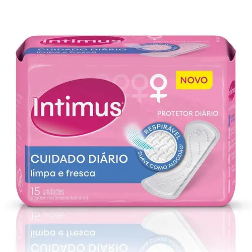 Protetor Diário Intimus Days Sem Perfume Com 15 Unidades