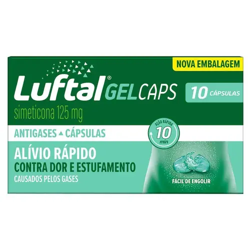 Luftal Gel Caps Simeticona 125mg 10 Cápsulas
