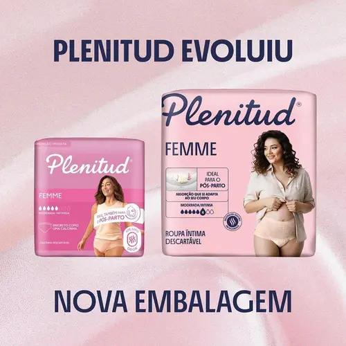 Roupa Íntima Plenitud Femme P/M 8 Unidades