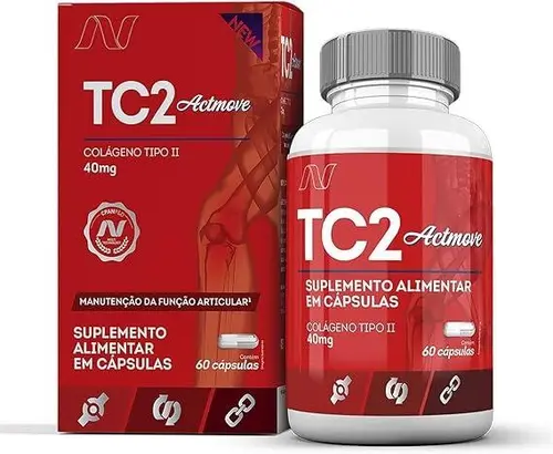 Suplemento Alimentar Tc2 Actmove (Colágeno Tipo 2 40mg) Nutrends 60 Cápsulas