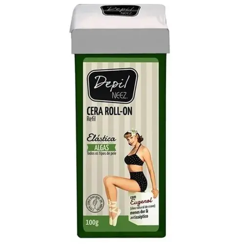 Cera P/ Depilação Neez Roll-on Algas - 100ml