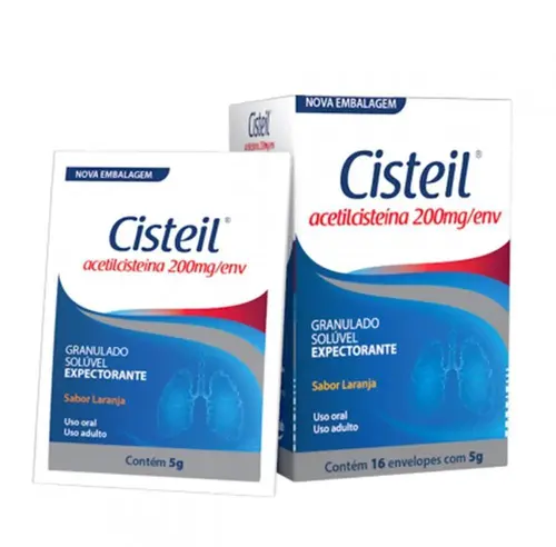 Cisteil Acetilcisteína 200mg Com 16 Envelopes