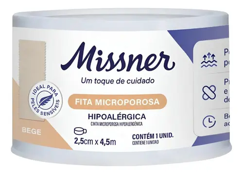 Fita Missner Bege 2,5cm X 4,5m