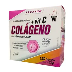 Colágeno + Vitamina C Health Labs 120 Cápsulas