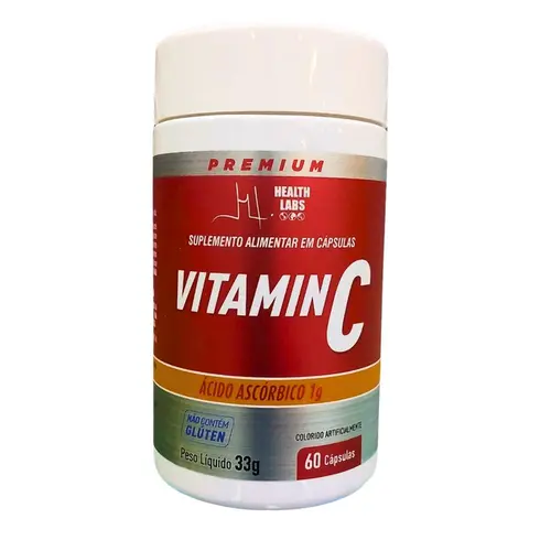 Vitamina C 1gr Health Labs Com 60 Cápsulas
