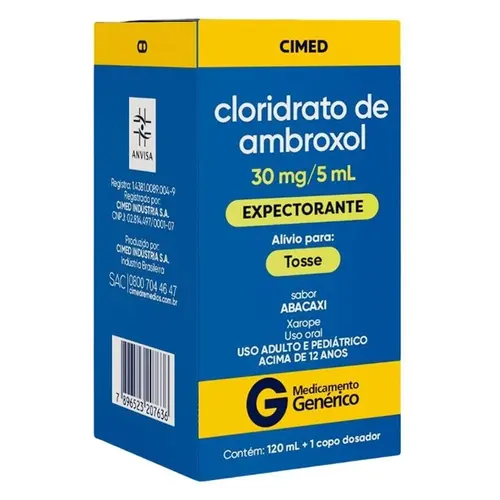 Cloridrato de Ambroxol 30mg/5ml Xarope Cimed Genérico