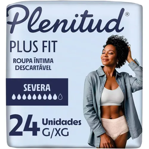 Roupa Íntima Plenitud Plus Fit G/Xg 24 Unidades
