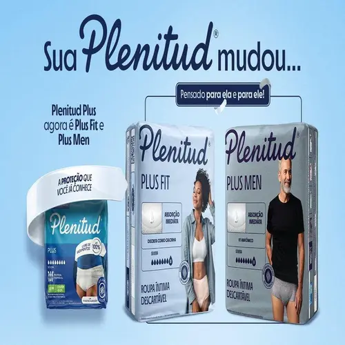 Roupa Íntima Plenitud Plus Fit G/Xg 24 Unidades
