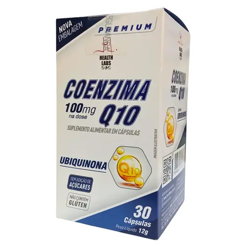 Coenzima Q10 100mg Health Labs 30 Cápsulas