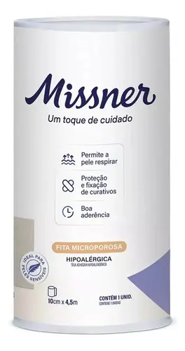 Fita Microporosa Bege Missner 10cm X 4.5m