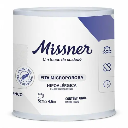 Fita Missner Microporosa  5.0cm X 4.5m