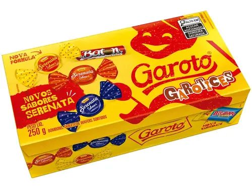Caixa de Bombons Garoto Garotices 250g - Caixa Com 16 Unidades