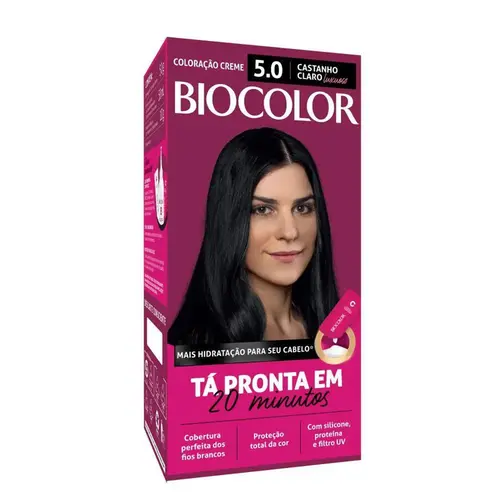Mini Kit Tintura Biocolor Creme 5.0 Castanho Claro