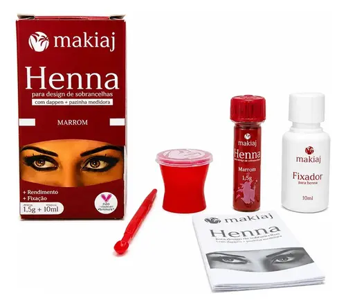 Henna Sobrancelha Makiaj Marrom