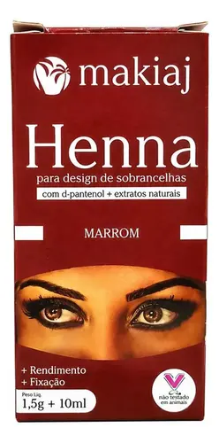 Henna Sobrancelha Makiaj Marrom
