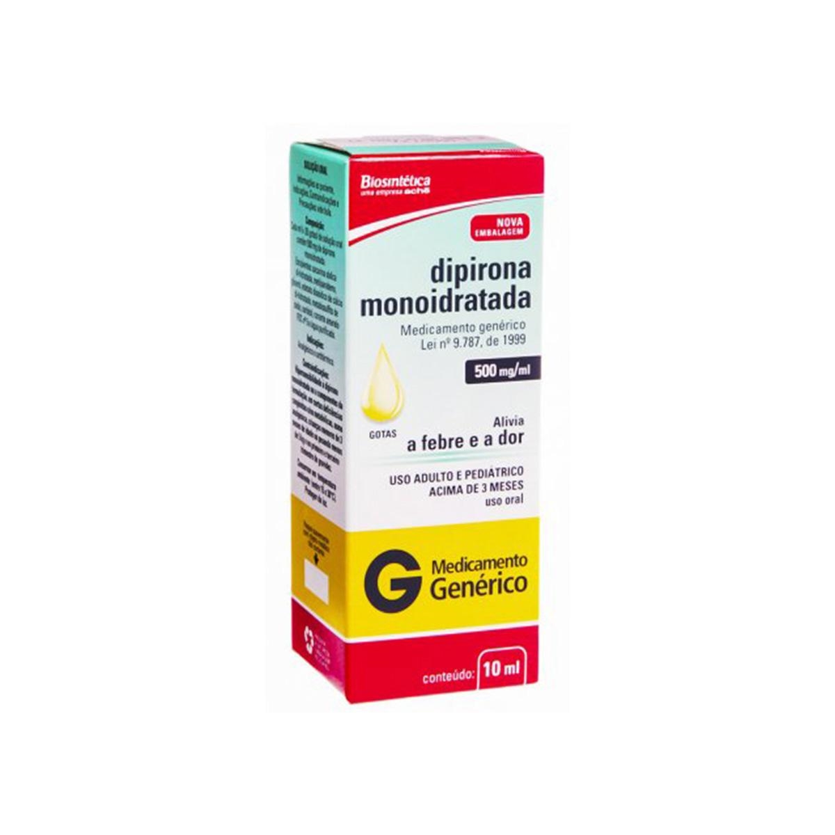 Compre Dipirona Gotas 500mg/ml Biosintetica 10ml