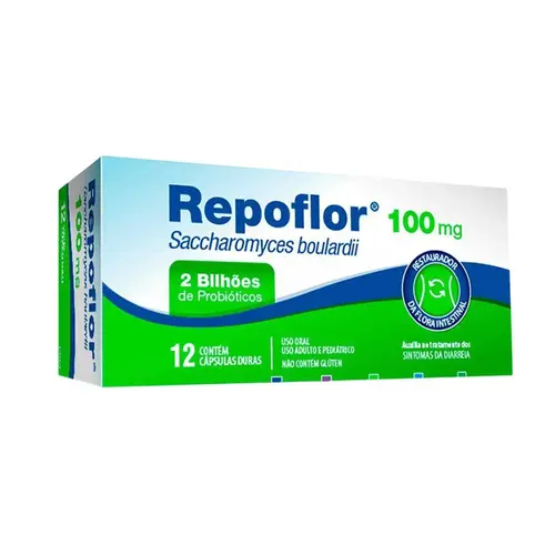 Probiotico Repoflor 100mg Com 12 Cápsulas
