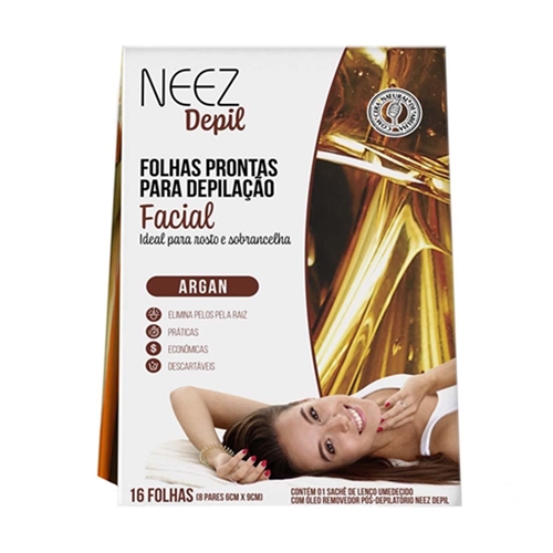 Compre Folhas Prontas Para Depilação Neez Argan Com 16 Folhas - FOLHAS