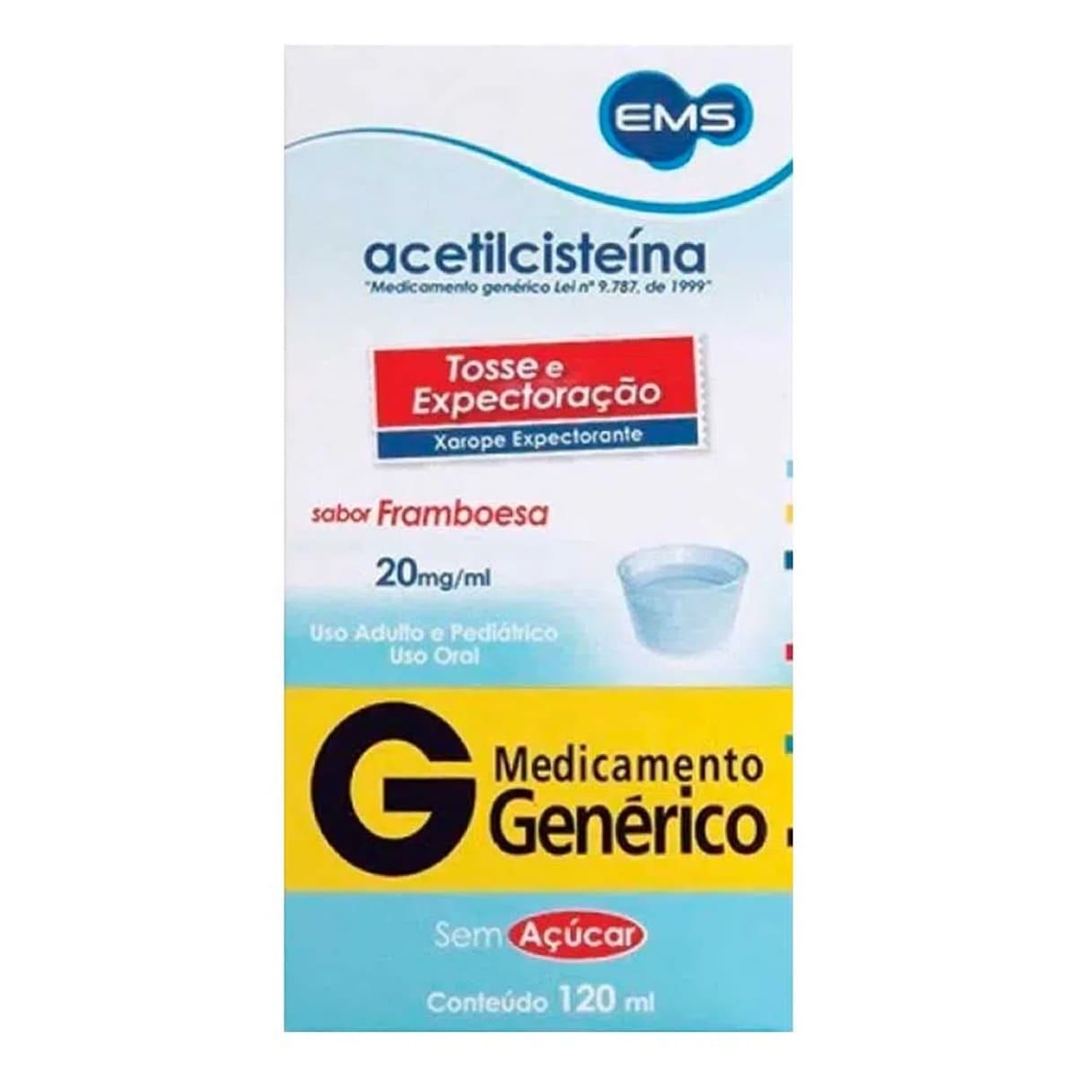 ACETILCISTEINA XAROPE 20MG COM 120ML - EMS