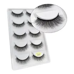 Cilios Posticos Kit Com 5 Pares Mink 5d28
