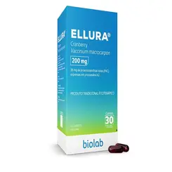 Ellura Cranberry 200mg 30 Cápsulas