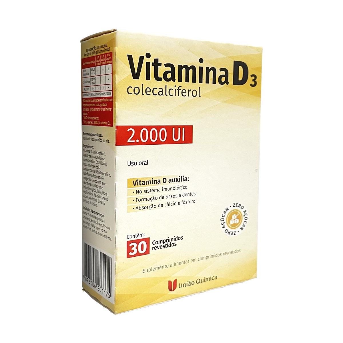 Vitamina D 2.000Ui 30 Cápsulas União Quimica Na Drogaria Primus