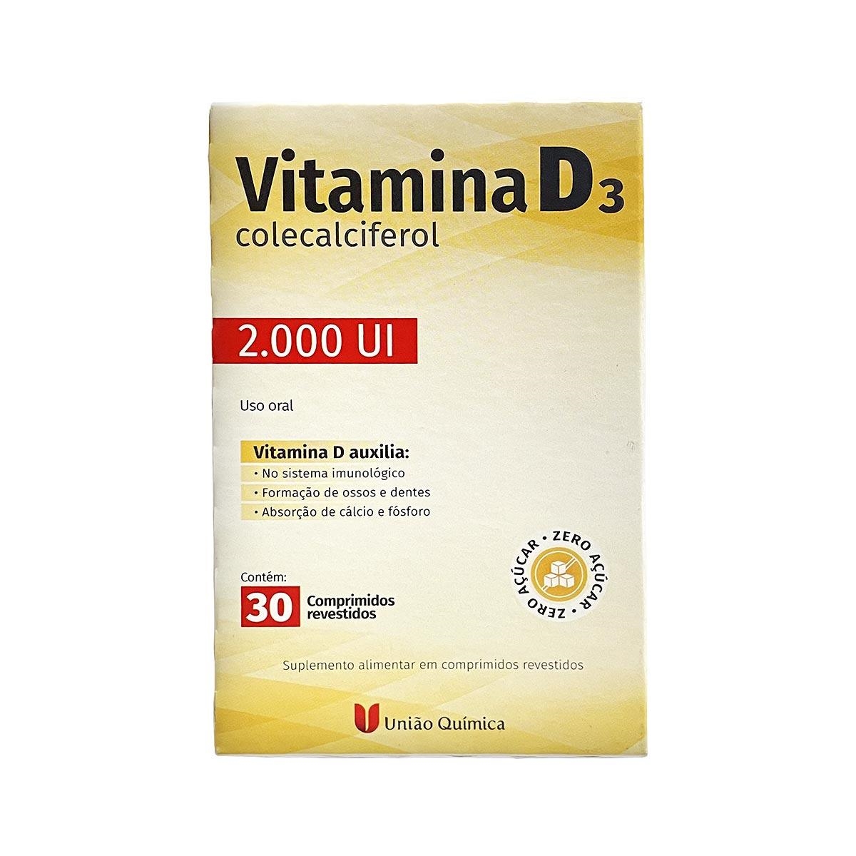 Vitamina D 2.000Ui 30 Cápsulas União Quimica Na Drogaria Primus