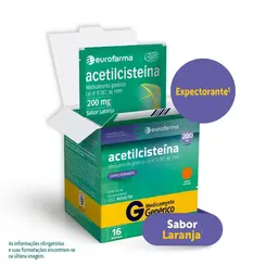 Acetilcisteina 200Mg 16 Envelopes Eurofarma