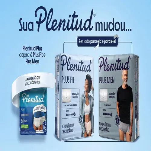 Roupa Íntima Plenitud Fit P/M 24 Unidades