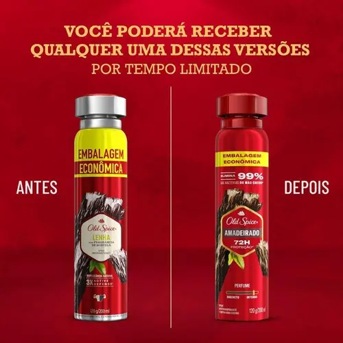 Desodorante Old Spice Aerosol Amadeirado 124g
