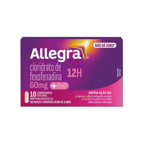 Allegra Fexofenadina 60mg 10 Comprimidos
