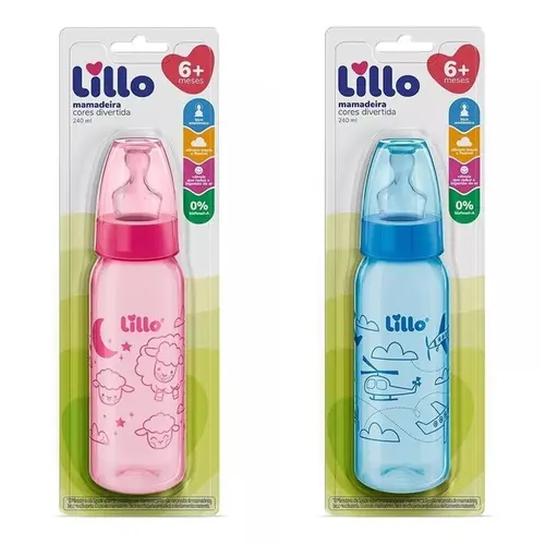 Mamadeira Lillo Divertida Silicone 240Ml