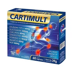 Suplemento para Cartilagem e Articulações Cartimult Health Labs 60 Cápsulas
