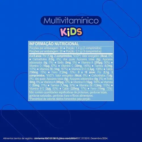 Vitaminas Neo Química Kids Multivitamínico Imunidade 60 Comprimidos Sabor Morango