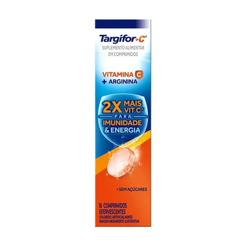 Targifor C Vitamina C + Arginina 16 Comprimidos Efervescentes